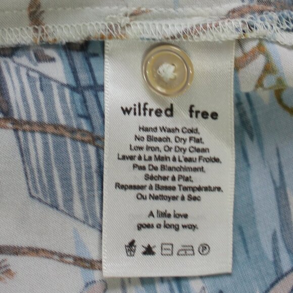Aritzia Wilfred Free vacation women  blouse button up short sleeve size Small - Picture 5 of 6